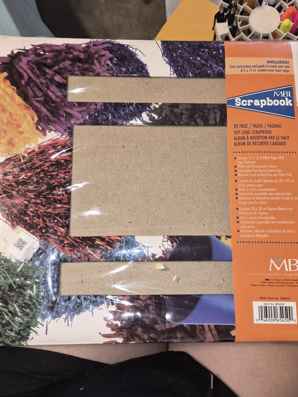 MBI 12x12 Scrapbook Album Cheerleading Cheer Pom Poms Go Team 22 Page NEW